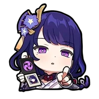 🤨 2eaa143e Raiden Shogun Genshin Impact 애니메이션, 원신, 라이덴 쇼군, 비디오 게임 telegram sticker