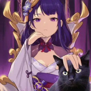 Shogun Raiden @Genshiin_Impact @anime_stickerr whatsapp stickers