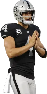 🙏 9080030c Derek Carr sepak bola Amerika, olahraga, NFL, quarterback, atlet, Las Vegas Raiders telegram sticker