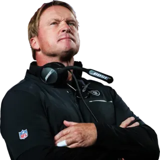 🤨 c7075801 Jon Gruden Jon Gruden, NFL, pelatih, sepak bola Amerika, Raiders telegram sticker