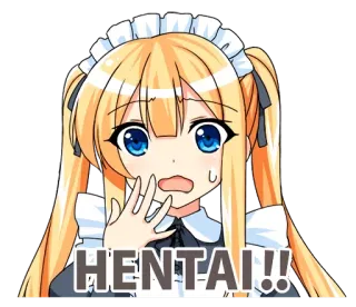 🙊 43ff1959 HENTAI!! Аниме, Девушка, Горничная, Хентай telegram sticker