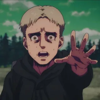 ♥️ b2c6d05c Falco Grice Attack on Titan อนิเมะ, ผ่าพิภพไททัน, ฟัลโก ไกรซ์, กลัว, ตัวละคร telegram sticker