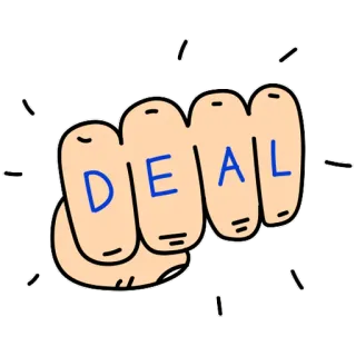 👌 7f80f327 DEAL deal, hand, agreement, gesture, cartoon telegram sticker
