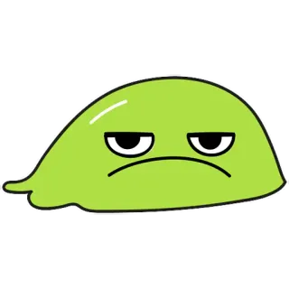 ☹️ dd11e98e slime, green, cartoon, moody, sticker telegram sticker