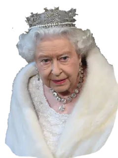 🙆‍♀ 9e96d037 Queen Elizabeth II reine, elizabeth, royal, portrait, couronne, bijoux, portrait en buste telegram sticker