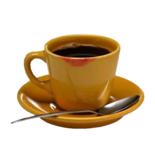 🦩 a4e919d3 kopi, cangkir, lipstik, ciuman, cangkir kopi, noda kopi telegram sticker