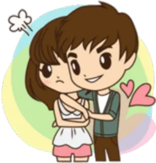 ❤ d8602d37 para, kreskówka, miłość, serca, słodkie, związek, anime telegram sticker