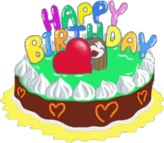 🎂 921a63da HAPPY BIRTHDAY urodziny, ciasto, święto, słodycz, szczęśliwy, impreza, życzenia telegram sticker