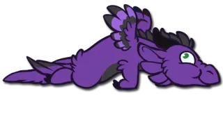 😚 d46d01b1 Drache, lila, süß, Cartoon, Tier, Fantasy, Kreatur telegram sticker