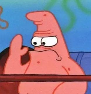 🌟 27342bdf Patrick Star Spongebob Squarepants patrick star, spongebob, middle finger, cartoon, offensive gesture telegram sticker