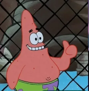 ⭐️ 349d10e3 Patrick Star SpongeBob SquarePants Patrick Star, SpongeBob, cartoon, nickelodeon, thumbs up telegram sticker