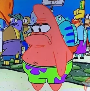 🌟 39b48b73 Patrick Star SpongeBob SquarePants Patrick Star, SpongeBob SquarePants, cartoon character, pink starfish, funny, animation telegram sticker