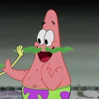 🌟 3f556ca1 Patrick Star SpongeBob SquarePants patrick star, spongebob, cartoon, character, funny, seaweed mustache, nickelodeon telegram sticker