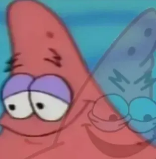 ⭐️ e29203b6 Patrick Star Spongebob Squarepants patrick star, spongebob, cartoon, meme, funny, facial expression telegram sticker