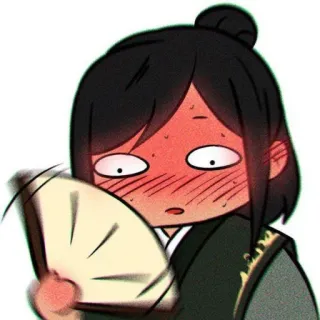 🖕 73039804 cartoon, character, fan, blushing, anime, digital art telegram sticker