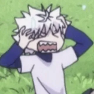 🖕 c9895c1e Killua Zoldyck Hunter x Hunter anime, manga, shocked, reaction, Killua, Hunter x Hunter telegram sticker