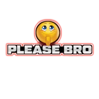 🙂 5dae9023 PLEASE BRO emoji, suppliant, mème, demande, supplier, s'il vous plaît telegram sticker