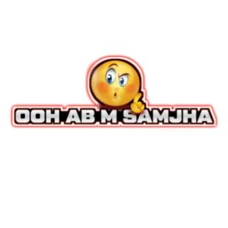 😳 786ab2ad OOH AB M SAMJHA emoji, pointage, expression, hindi telegram sticker