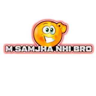 😳 d365476c M.SAMJHA.NHI.BRO confus, emoji, hindi, mème telegram sticker