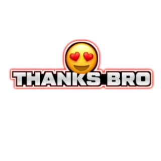 ❤ f294222d THANKS BRO merci, frère, emoji, yeux coeur, gratitude, amitié telegram sticker