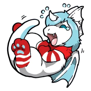 😂 59a4052d Furry, Dragón, Lindo, Dibujos animados, Animal, Caprichoso whatsapp sticker