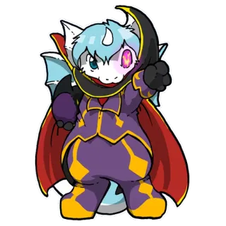 😈 5b119404 Dibujo animado, Criatura, Monstruo, Fantasía, Lindo, Personaje, Mascota, Ilustración whatsapp sticker