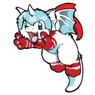 😃 7bf72b93 Dragón, Dibujo animado, Animal, Pegatina, Furry, Lindo whatsapp sticker