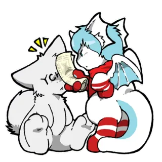 🚫 f1b88e0e YCH Furry, Anthro, Dibujos animados, Animal, Monstruo whatsapp sticker