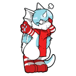 😡 f35ad354 Dibujos animados, Personaje, Furry, Lindo, Arte digital whatsapp sticker