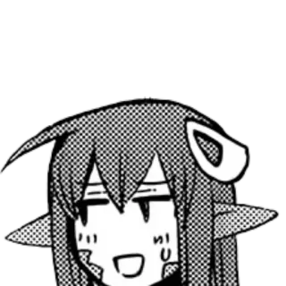 😛 d3d9e33f anime, manga, cartoon, cute, illustration telegram sticker