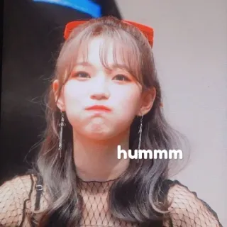 🗾 72137eab hummm 여자, 표정, 귀여운, K팝, 예쁜 telegram sticker