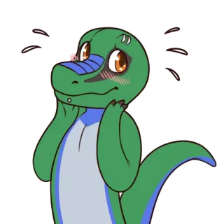 ☺️ 89991633 thằn lằn, hoạt hình, bò sát, động vật, dễ thương, hình nhân telegram sticker