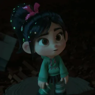 🥨 62231fb8 Vanellope von Schweetz Wreck-It Ralph cartone animato, ragazza, animazione, personaggio, Vanellope, Ralph Spaccatutto telegram sticker