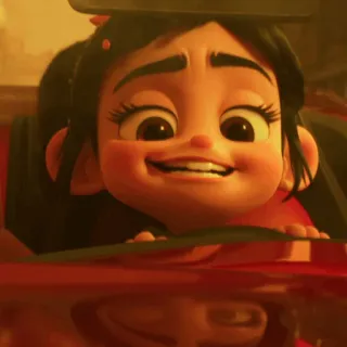 🥨 646f3272 Vanellope von Schweetz Wreck-It Ralph cartone animato, Vanellope, Ralph Spaccatutto, Disney, personaggio, sorriso telegram sticker