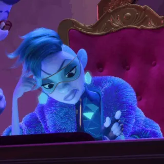 🥨 8638e780 Shank Ralph Breaks the Internet Shank, Ralph Spacca Internet, Disney, personaggio, blu, femmina telegram sticker