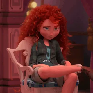 🥨 9fc4ac20 Merida Brave animato, Disney, principessa, capelli rossi, coraggiosa telegram sticker