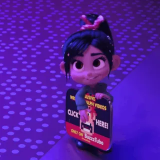 🥨 dabbb99e Vanellope von Schweetz Wreck-It Ralph EXCLUSIVE RALPH VIDEOS. CLICK HERE! ONLY on BuzzzTube cartone animato, Disney, animazione, personaggio, ragazza telegram sticker