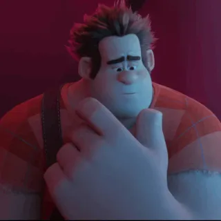 🥨 eb50a87b Wreck-It Ralph disney, cartone animato, dito medio, gesto telegram sticker