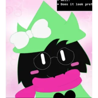 ☺ 161596e0 Ralsei Deltarune well? does it look pret ralsei, deltarune, mignon, chèvre, jeu vidéo telegram sticker