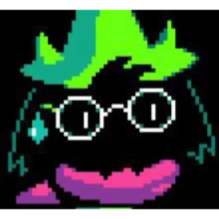 😰 3d57087b Ralsei Deltarune RPG, chèvre, magicien, mignon, pixel art telegram sticker