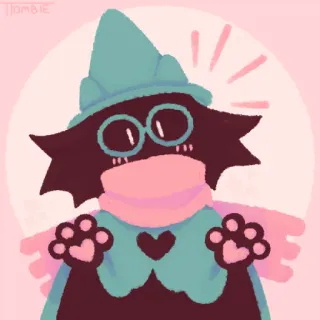 💫 53bb8c3c Ralsei Deltarune RPG, mignon, Ralsei, Deltarune, jeu vidéo, chèvre telegram sticker