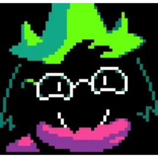 🙃 53d689b0 Ralsei Deltarune jeu vidéo, pixel art, mignon, RPG telegram sticker