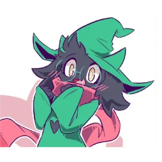 😲 5c58615a Ralsei Deltarune ralsei, deltarune, mignon, jeu vidéo, personnage telegram sticker