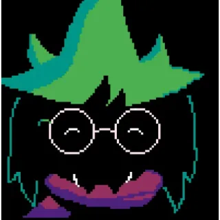 🤩 799fdf94 Ralsei Deltarune RPG, Chèvre, Magicien, Deltarune, Pixel art, Jeu vidéo telegram sticker