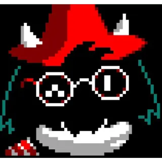 ❄ 7d0c66c2 Ralsei Deltarune Pixel art, Jeu vidéo, Mignon, RPG telegram sticker