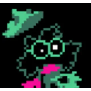 😱 9c8b1c0d Ralsei Deltarune jeu vidéo, chèvre, mignon, pixel art, RPG telegram sticker