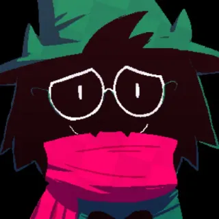 🥲 dce6efe0 Ralsei Deltarune jeu vidéo, rpg, personnage, chèvre, mignon telegram sticker