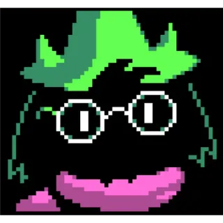 😶 e58099be Ralsei Deltarune Jeu vidéo, RPG, Pixel art, Mignon, Chèvre telegram sticker