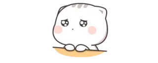 👑 3a37aef9 kat, schattig, verdrietig, kawaii, dier, sticker, schattig telegram sticker