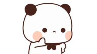 🍩 74d0499d Panda, Cartoon, Schattig, Illustratie, Dier, Middelvinger telegram sticker